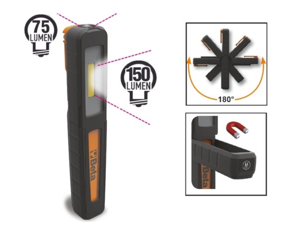 Rechargeable inspection pen light, with double light emission: lamp and torch - Image 5